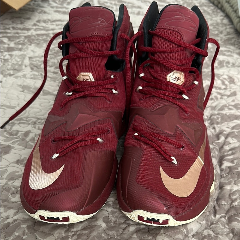 Nike LeBron 12 Maroon Basketball Shoes